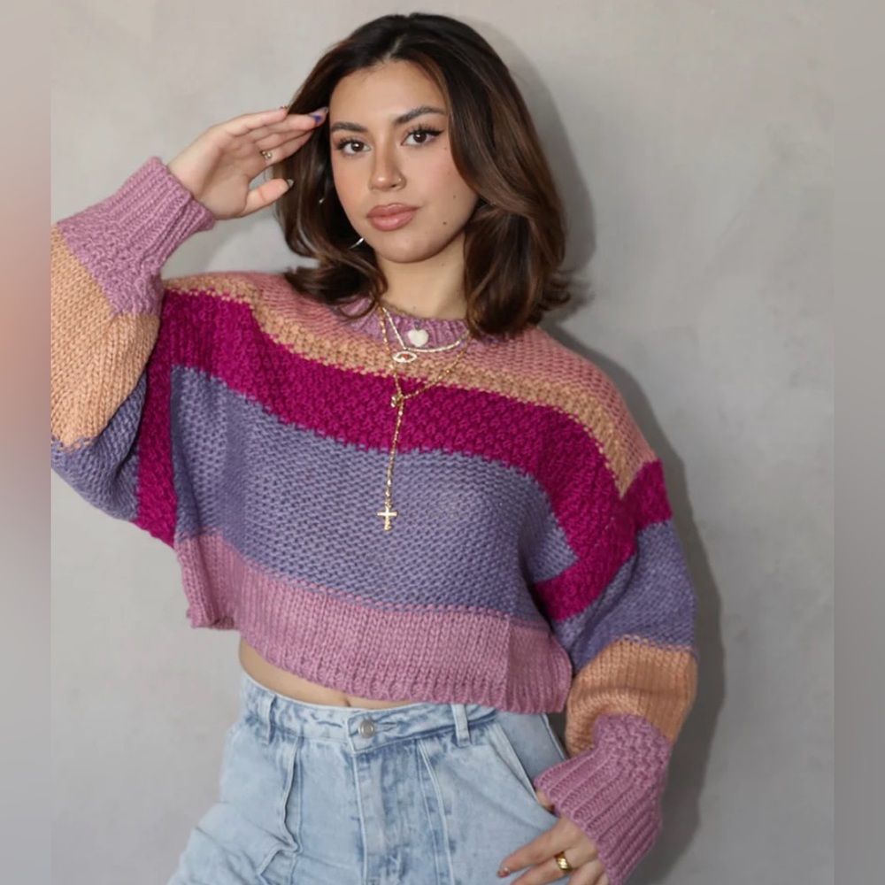 Altar’d State Cropped Chunky Knit Sweater